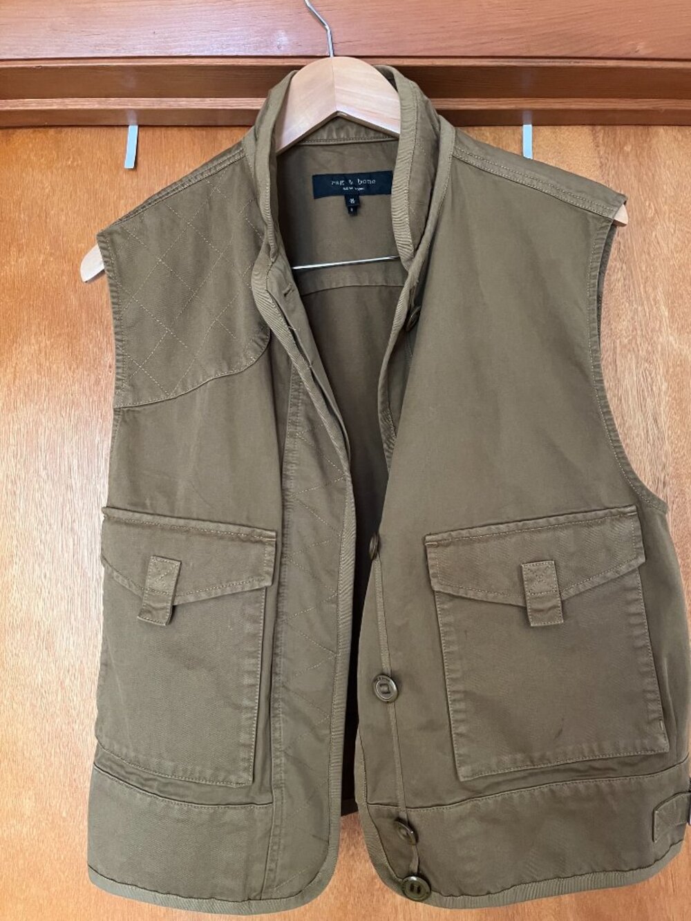 Rag & Bone Utility Vest Women’s M Green/Khaki Safari